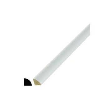 White Primed Shoe Mold-Quarter Round 1/2" x 3/4" x 8 foot Lengths